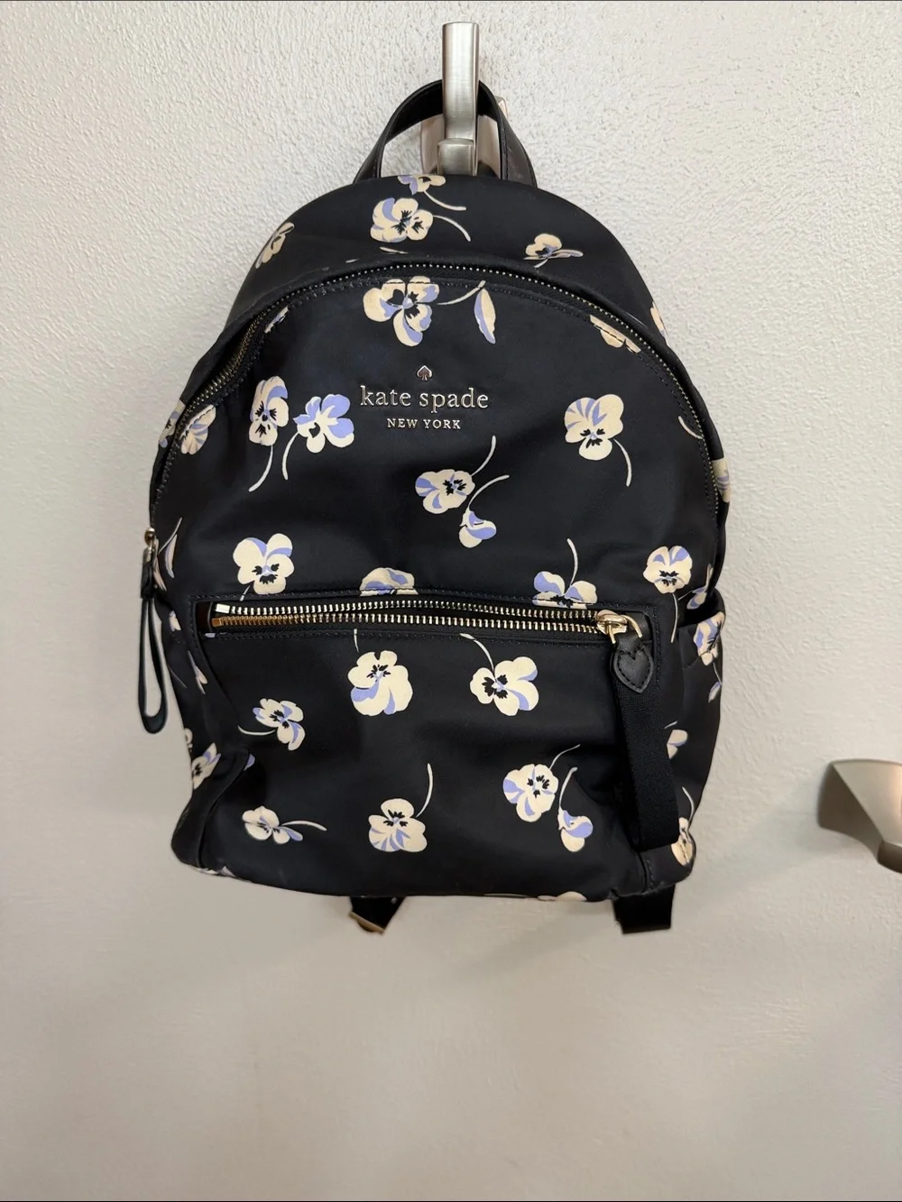 kate spade Black Floral Pansy Mini Backpack